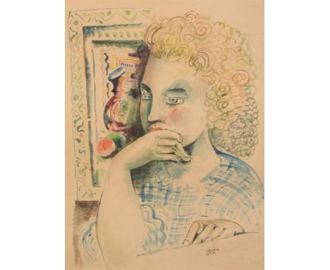 λ Béla Kádár (Hungarian 1877-1955)Portrait of a womanWatercolourSigned (lower right)51 x 38cm (20 x 14¾ in.)Provenance:Sale, 