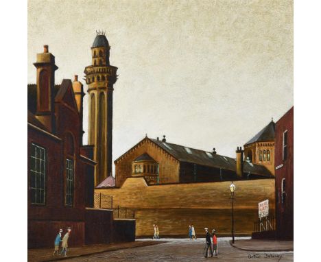λ Arthur Delaney (British 1927-1987)StrangewaysOil on boardSigned (lower right); further signed, titled, and inscribed (verso
