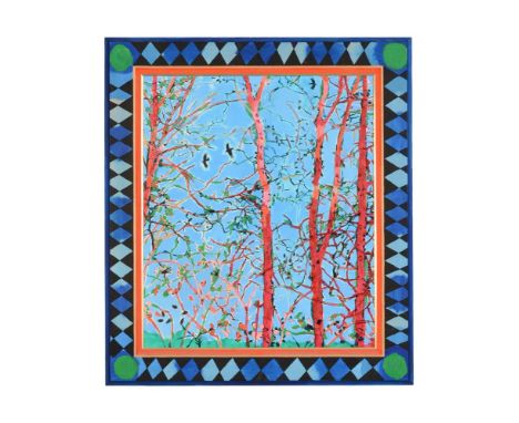 λ  Philip Sutton (British b. 1928)Heigh-ho! Into the Green HollyOil on canvas with painted frameSigned, titled, dated 2001 an