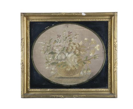AFTER P. J. REDOUTÉA set of four botanical prints each with individual titlesEach 33 x 26cm; together with a Victorian embroi