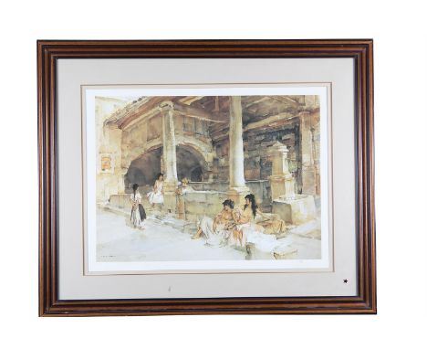 AFTER SIR W. R FLINT,'Ladies by the waterfont' Coloured print, 53 x 72cm Edition 806/850, the margin with blind stamp studio 