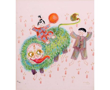 PEARL BINDER, LADY ELWYN-JONES (1904-1990) CHI MING AND THE LION DANCE ‡ Signed and dated 1968
Gouache and watercolour
Sold t