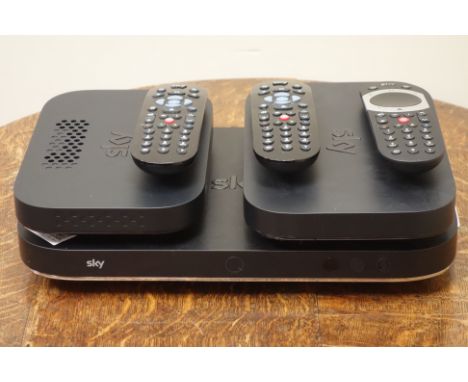 Sky Q box and a multi room boxes with remotes  (This item is PAT tested - 5 day warranty from date of sale)   Condition Repor