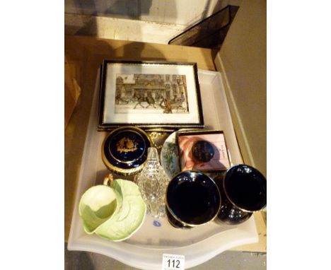 Tray of mixed ceramics including Carltonware