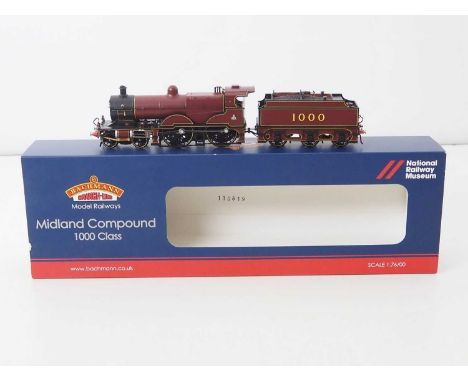 A BACHMANN OO gauge 31-930NRM Midland Compound steam locomotive in Midland Railway crimson, model produced exclusively for th