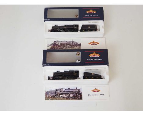 A pair of BACHMANN OO gauge steam locomotives comprising a 32-950 class 4MT in BR black and a 32-502 class 5MT 'Camelot' in B
