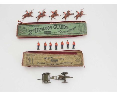 A group of early 20th Century BRITAINS, to comprise of an incomplete Set 113 'The East Yorkshire Regiment' (1907 version), a 