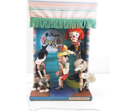 A PELHAM PUPPETS Automaton mini display unit - Pinocchio, Bimbo, Horse, Foal and Bengo - G/VG (untested - plug not fitted but