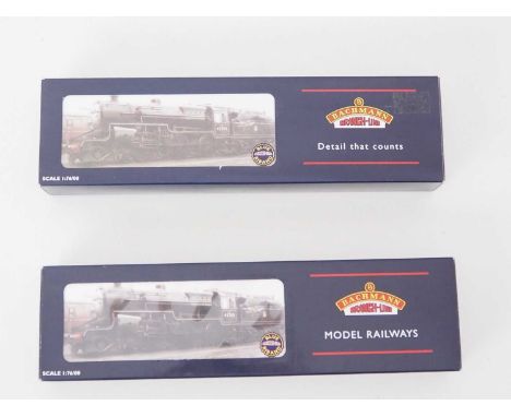A pair of BACHMANN OO gauge Hughes Crab steam locomotives comprising a 32-175 in LMS crimson livery and a 32-178 in LMS black