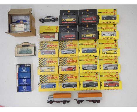 A group of mixed boxed diecast cars, vans and lorry by MAISTO, CORGI and others - G/VG in G boxes (Q)
