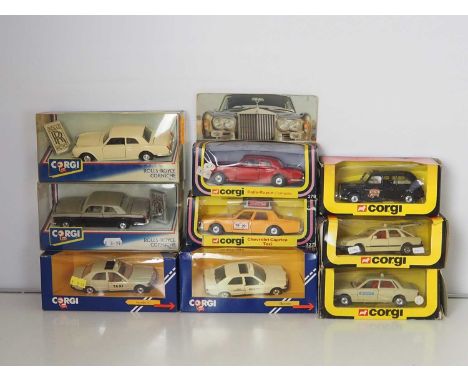 A group of 1:36 Scale diecast models by CORGI comprising 3 x Rolls Royce Corniches (to include a No 279 example), a No 450 Pe