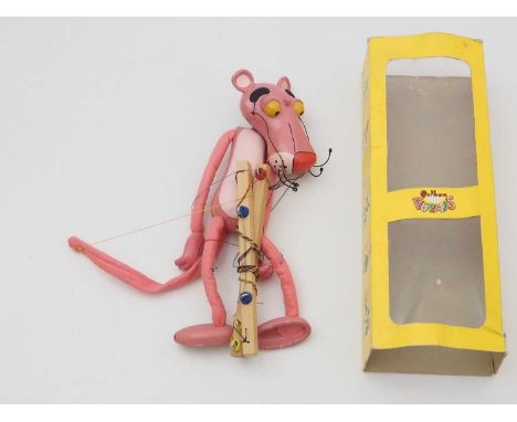 An original PELHAM PUPPET SL30 Pink Panther in yellow window box - G/VG in F/G box