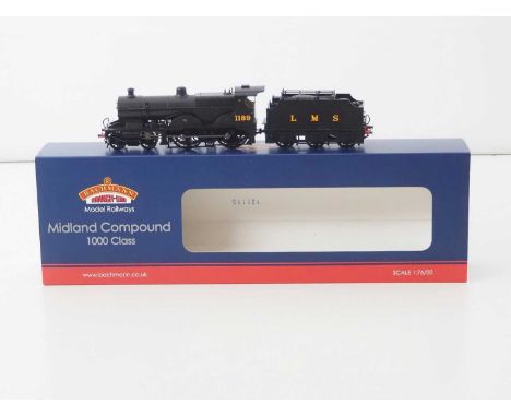 A BACHMANN OO gauge 31-931 Midland Compound steam locomotive in LMS black livery  - VG in VG box
