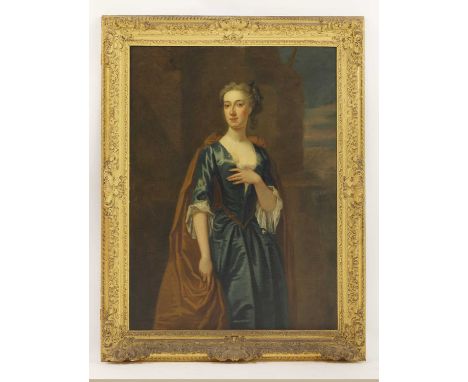 Circle of John Vanderbank the Younger (1694-1739)Portrait of Mrs James Hoste of South Wootton and Sandringham, nee Hamond (17