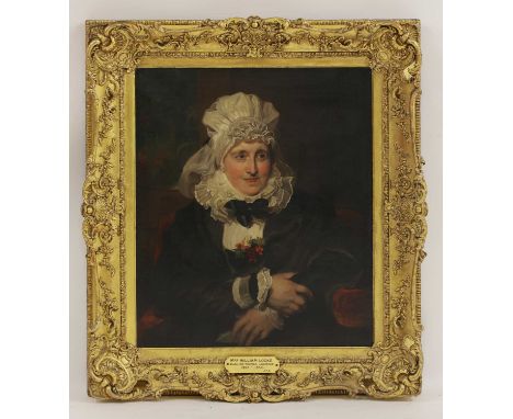 Studio of Sir Thomas Lawrence PRA (1769-1830)Portrait of Mrs William Lock (1750-1832), of Norbury Park, half length, wearing 