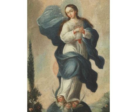 Circle of Francisco Pacheco (Spanish School, 17th century)The Virgin of the Immaculate Conception, crowned with a circle of s
