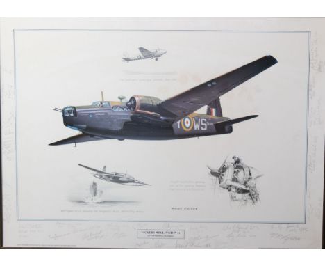 After Brian KnightVickers Wellington 1c (Of No. 9 Squadron, Honington)Signed by veterans Ken Batchelor, Tony Spooner, Max Bar