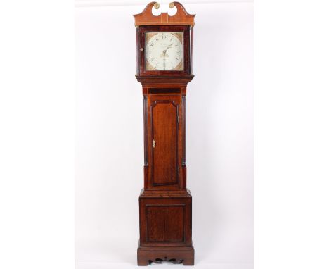 A 19th Century thirty hour oak longcase clock, William Wall Coventry 218cm high 