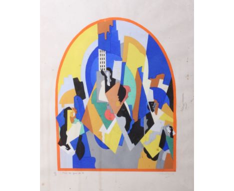 'Pour La Gare De  M'Limited edition lithograph numbered 42/50Signed indistinctly in pencil and dated '20 lower right Sheet di