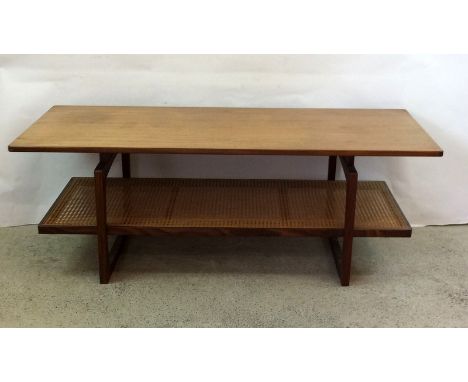 G Plan Coffee table with bergere shelf. 47 x 129 x 55cm 