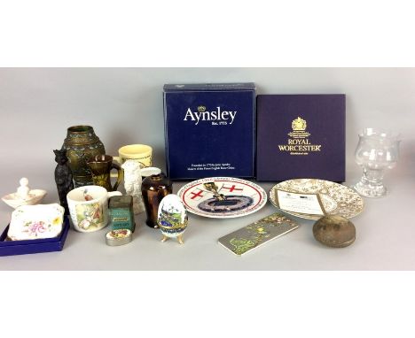 large Quantity of pottery to include Royal Worcester, Aynsley and Crown Derby