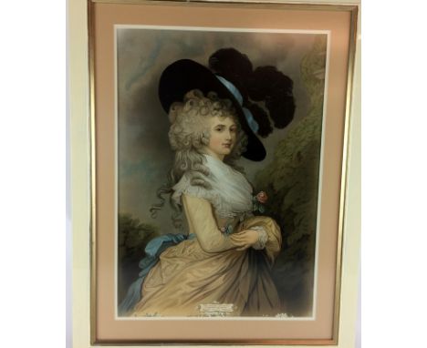 Framed print 'The Stolen Duchess' Duchess of Devon shire 85x65cm
