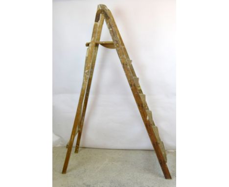 Vintage wooden step ladder. 2m