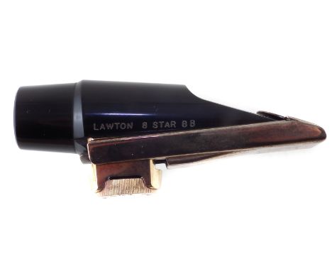 Lawton saxophone 8 star BB mouthpiece, in box. Provenance, formerly the property of David Jones clarinet player for the Kenny