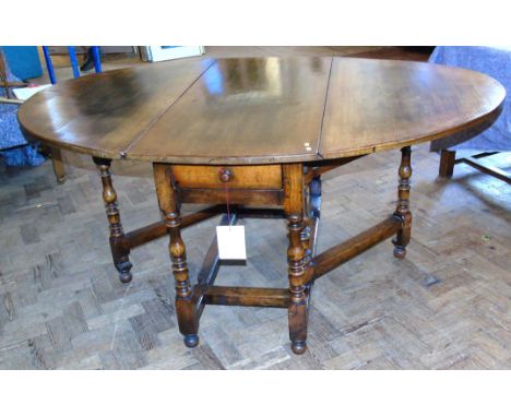 George III style oak gate-leg table by Titchmarsh &amp; Goodwin. Condition reports are not available for our Interiors Sale