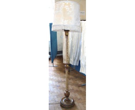 Victorian style walnut standard lamp with shade. Condition reports are not available for our Interiors Sale