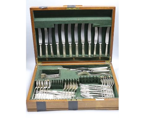 Vintage Fish Knives & Forks Set Boxed Canteen Chrome Plate