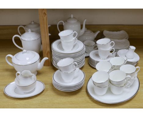 Miscellaneous collection of white bone china tea service (Royal Worcester, Royal Doulton and Wedgwood)