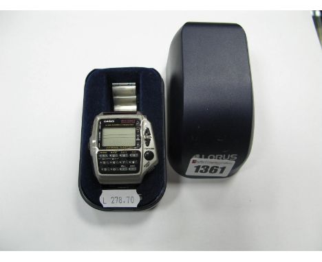 A Casio CMD-40 TV Controller Watch 1174, stainless steel back.