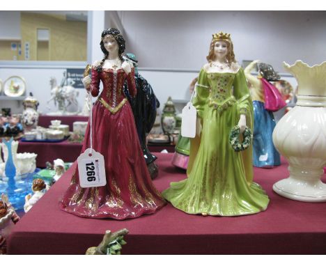 Royal Worcester Figurines - Golden Girl of the May and The Fair Maiden of Astolat, each of a limited edition of 7500. (2)