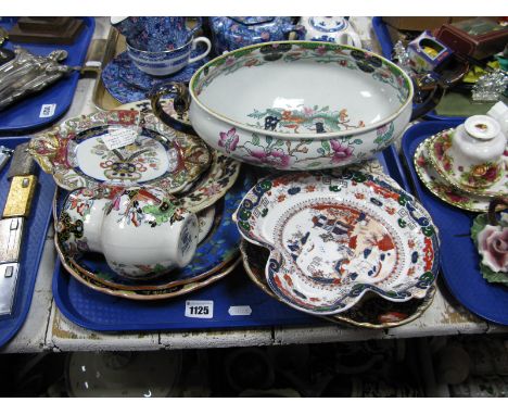 An Ashworth Ironstone China Shaped Dish, tureen, meat plates etc:- One Tray