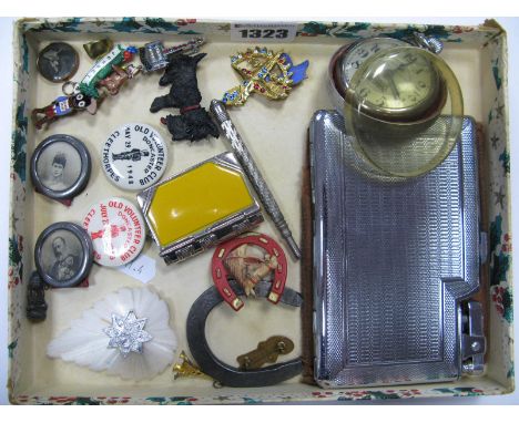 Brooches and Enamel Badges, including 1951 Festival of Britain, Golden Shred 'Scout', Blackpool Tower, Cleethorpes Volunteer 