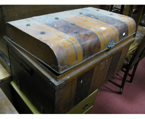 A XIX Century Dome Top Travelling Trunk.