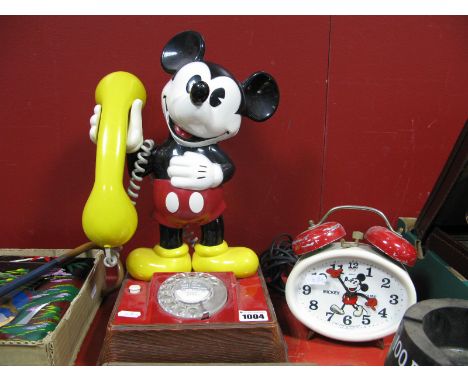 A Novelty Mickey Mouse Telephone, with ring dial stamped under base 'T.S.R. 1061A EET 80/2 P.O. Authorised release 21663; a M