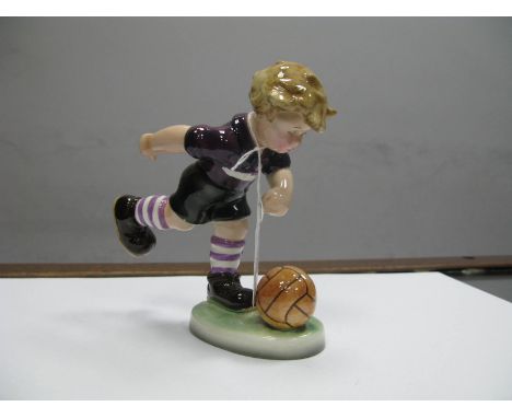 A Goldscheider Figure of a Footballer, by Karl Suter (1949).
