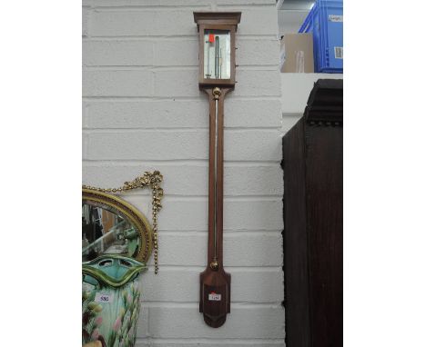 A modern mahogany frame stick barometer in the Georgian style