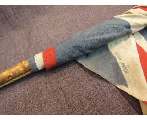 A Vintage Union flag, on bamboo staff