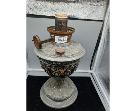 Vintage oil lamp needs globe . 