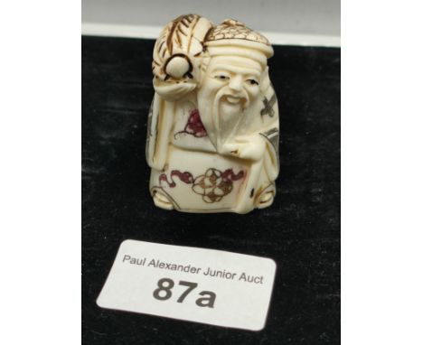 Chinese man immortal netsuke. 