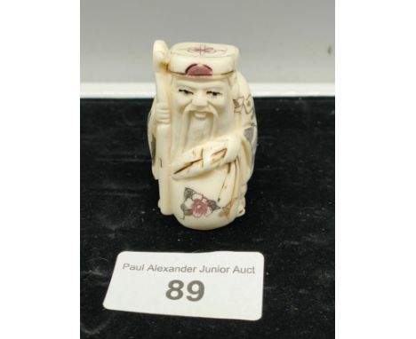 Chinese man immortal netsuke. 