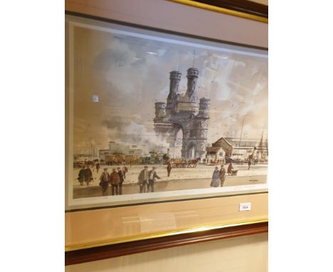 Limited edition no 281 Print titled the royal arch dundee signed Douglas Philips . 