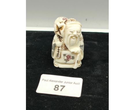 Chinese man immortal netsuke. 