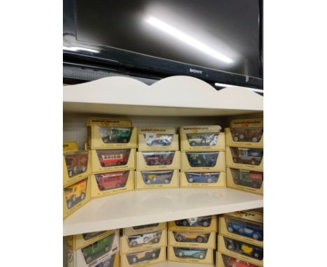 Shelf of model of yesteryears models . 