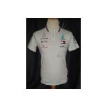 Official Mercedes AMG Petronas Tagged Sir Lewis Hamilton-Signed Shirt