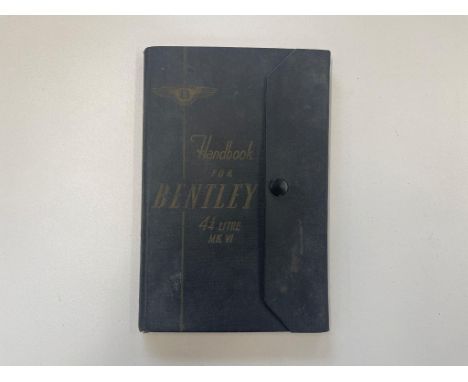 Bentley 4 1/2 MKVI Handbook. Nice condition and a genuine item. Reprinted version from 1965.