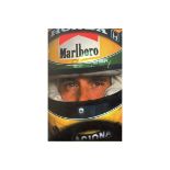 Ayrton Senna Close-Up Photograph on Canvas
